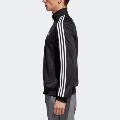 Adidas Originals Adidas Logo Printing Side Stripe Stand Collar Sports Jacket Black