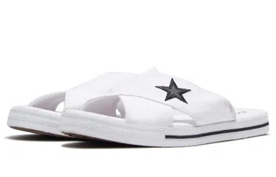 Converse (wmns)  One Star Slide Canvas White Slippers 'white Black'