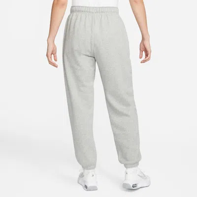 Nike Mid-rise Cotton Blend Sweatpants In Gray