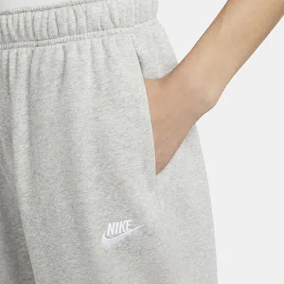Nike Mid-rise Cotton Blend Sweatpants In Gray