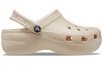 Crocs Classic Platform Shimmer Clog In Neutral