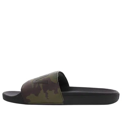 Vans Slide-on Minimalistic Casual Camouflage Slippers In Multi