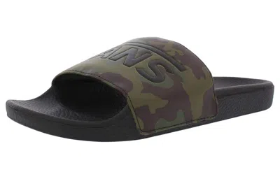 Vans Slide-on Minimalistic Casual Camouflage Slippers In Multi