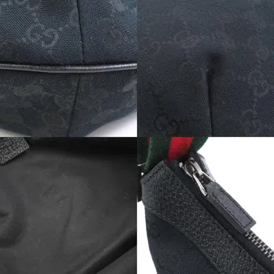 Pre-owned Gucci Black Gg Canvas Shoulder Bag ()