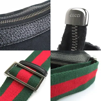 Pre-owned Gucci Black Gg Canvas Shoulder Bag ()