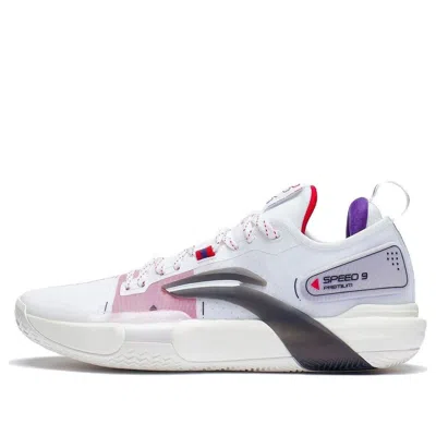 Li-ning Speed 9 Premium 'white Pink' In Gray