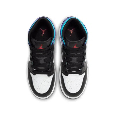 Air Jordan (gs)  1 Mid 'aqua' In Black