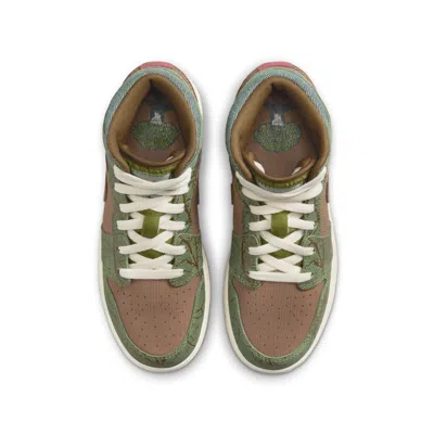 Air Jordan (gs)  1 Mid 'treeline' In Green