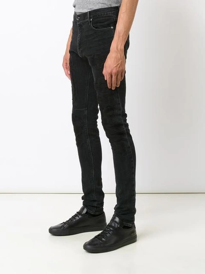 Shop Rta Embroidered Skinny Jeans - Black