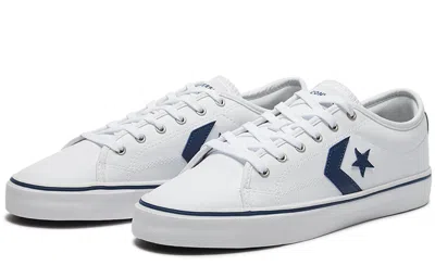 Converse Star Replay Leather 'white Navy' In Multi