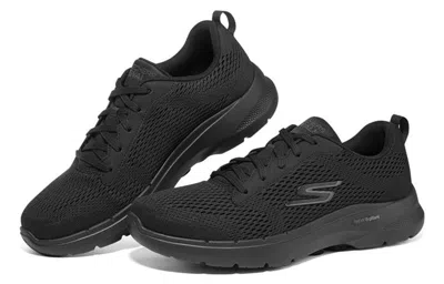 Skechers Go Walk 6 Avalo Lace Up 'pure Black'