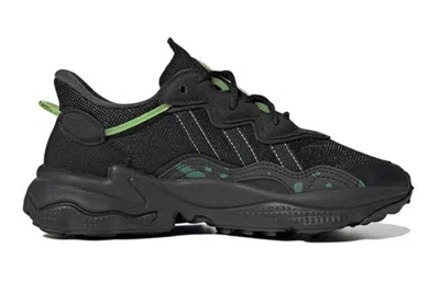 Adidas Originals (gs) Adidas Ozweego Big Kid 'luminescent' In Black