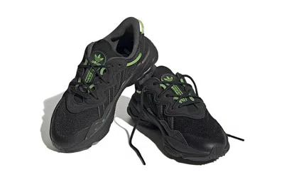 Adidas Originals (gs) Adidas Ozweego Big Kid 'luminescent' In Black