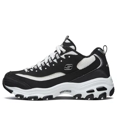 Skechers (wmns)  D Lites 1.0 Running Shoes 'black And White' In Multi