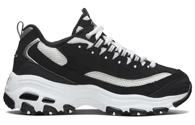 Skechers (wmns)  D Lites 1.0 Running Shoes 'black And White' In Multi