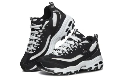 Skechers (wmns)  D Lites 1.0 Running Shoes 'black And White' In Multi