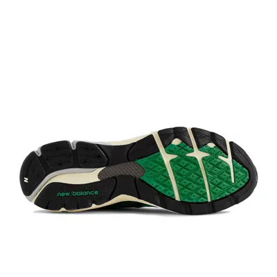 New Balance Man Sneakers Green Size 9 Leather, Textile Fibers