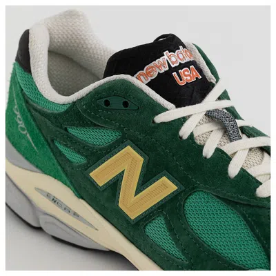 New Balance Man Sneakers Green Size 9 Leather, Textile Fibers