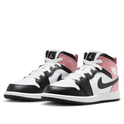 Air Jordan (gs)  1 Mid 'white Rust Pink'
