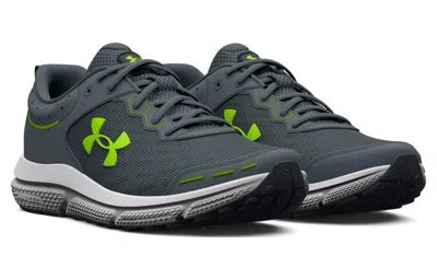 Under Armour Charged Assert 10 'gravel Lime Surge' In Black
