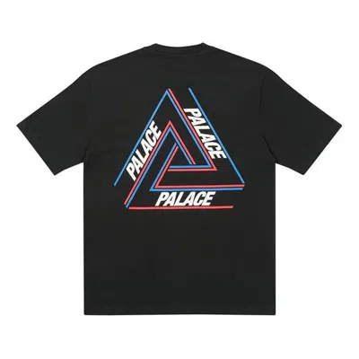 Palace Basically A Tri-freg Black Alphabet Printing Round Neck Short Sleeve Unisex