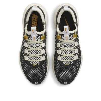 Nike (wmns)  React Escape Run Flyknit 'black Metallic Vivid Gold' In Multi