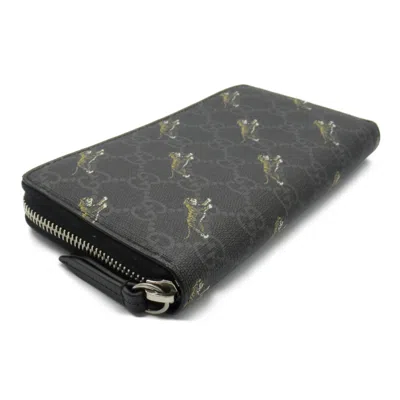 Pre-owned Gucci Black Leather Long Wallet (bi-fold) ()