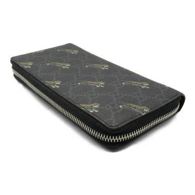 Pre-owned Gucci Black Leather Long Wallet (bi-fold) ()