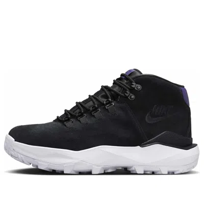 Nike Man Ankle Boots Black Size 9.5 Leather In Black