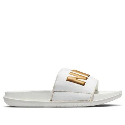 Nike (wmns)  Offcourt Slide 'summit White Metallic Gold' In Multi
