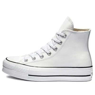 Converse White Chuck Taylor All Star Lift Platform High Sneakers In White Black