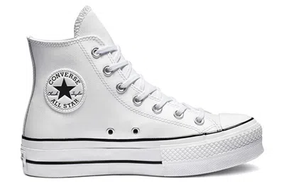 Converse White Chuck Taylor All Star Lift Platform High Sneakers In White Black