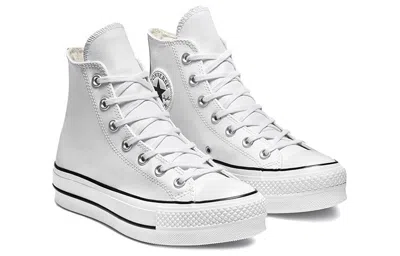 Converse White Chuck Taylor All Star Lift Platform High Sneakers In White Black
