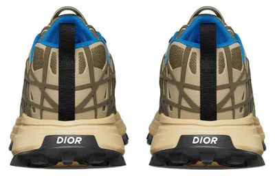 Dior B31 Runner Sneaker Brown Technical Mesh And Khaki In Multi