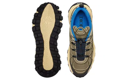 Dior B31 Runner Sneaker Brown Technical Mesh And Khaki In Multi