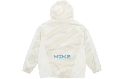 Nike Men's  Dri-fit Sport Clash Hooded Half Zipper Athleisure Casual Sports Pullover Jacket Autumn Cr In White