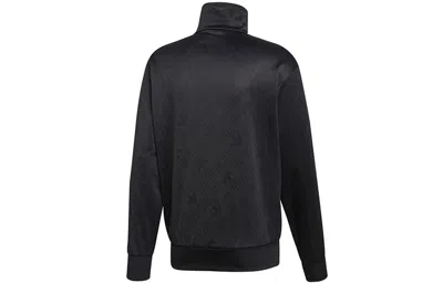 Adidas Originals Stand Collar Athleisure Casual Sports Stripe Jacket Black