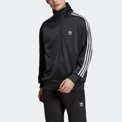 Adidas Originals Stand Collar Athleisure Casual Sports Stripe Jacket Black