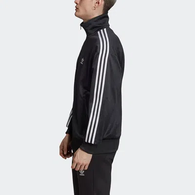 Adidas Originals Stand Collar Athleisure Casual Sports Stripe Jacket Black