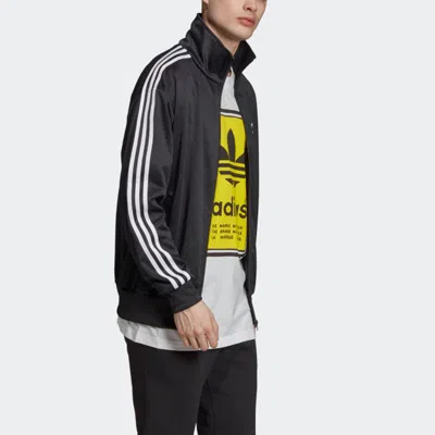 Adidas Originals Stand Collar Athleisure Casual Sports Stripe Jacket Black