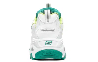 Skechers (wmns)  D Lites 1.0 Low-top Running Shoes White/green In Multi
