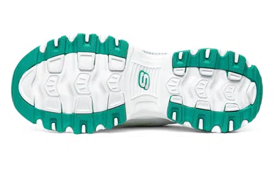 Skechers (wmns)  D Lites 1.0 Low-top Running Shoes White/green In Multi