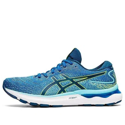 Asics Gel-nimbus 24 'lake Drive Hazard Green' In Blue