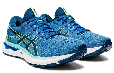 Asics Gel-nimbus 24 'lake Drive Hazard Green' In Blue