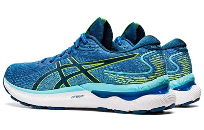 Asics Gel-nimbus 24 'lake Drive Hazard Green' In Blue