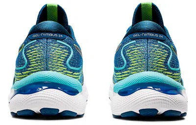 Asics Gel-nimbus 24 'lake Drive Hazard Green' In Blue