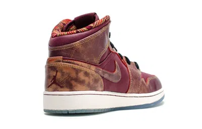 Air Jordan (gs)  1 Mid 'bhm' In Burgundy