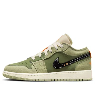 Air Jordan (gs)  1 Low Se Craft 'sky J Light Olive' In Green