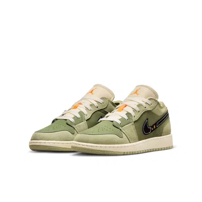 Air Jordan (gs)  1 Low Se Craft 'sky J Light Olive' In Green