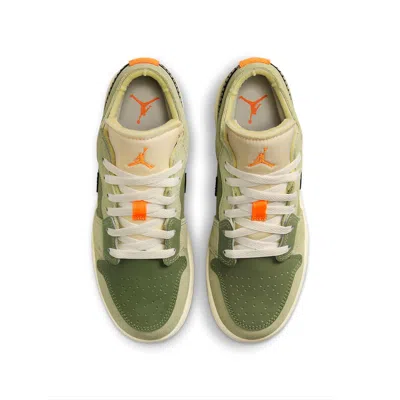 Air Jordan (gs)  1 Low Se Craft 'sky J Light Olive' In Green